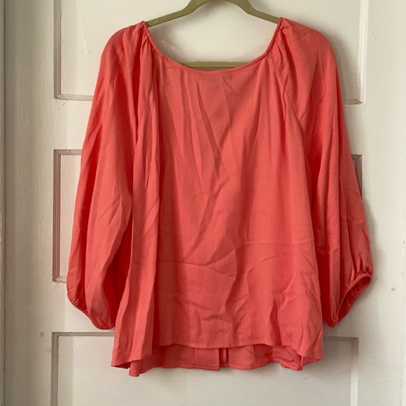 Sanctuary Mila Coral Button Front 3/4 Sleeve Textured Top Size 2X - Picture 11 of 11